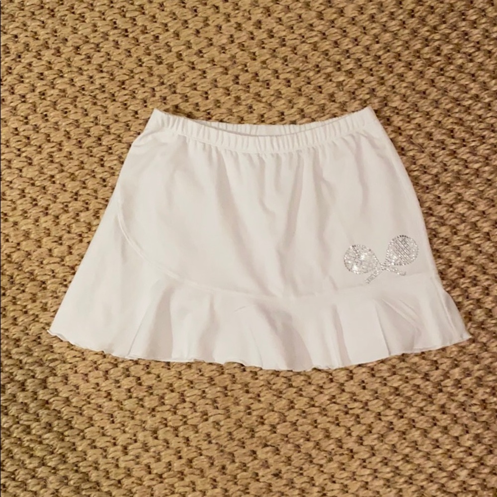 White Down The Line Tennis Skirt - S